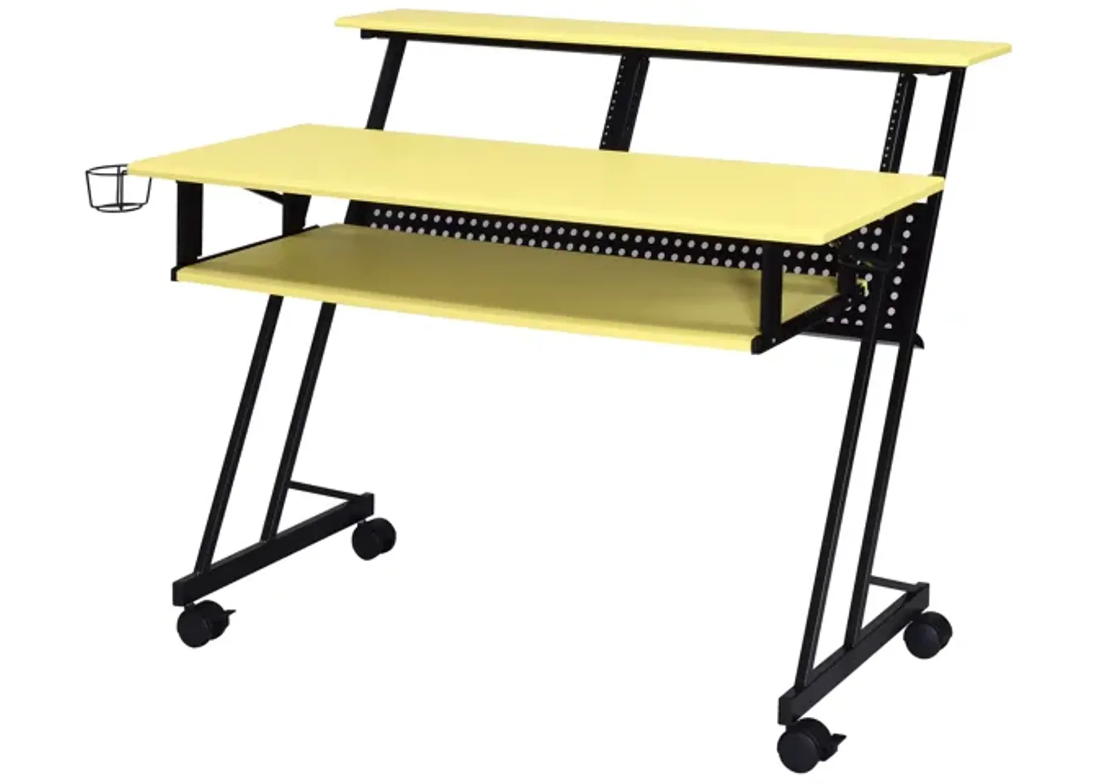 ACME Suitor Music Recording Studio Desk, Yellow & Black