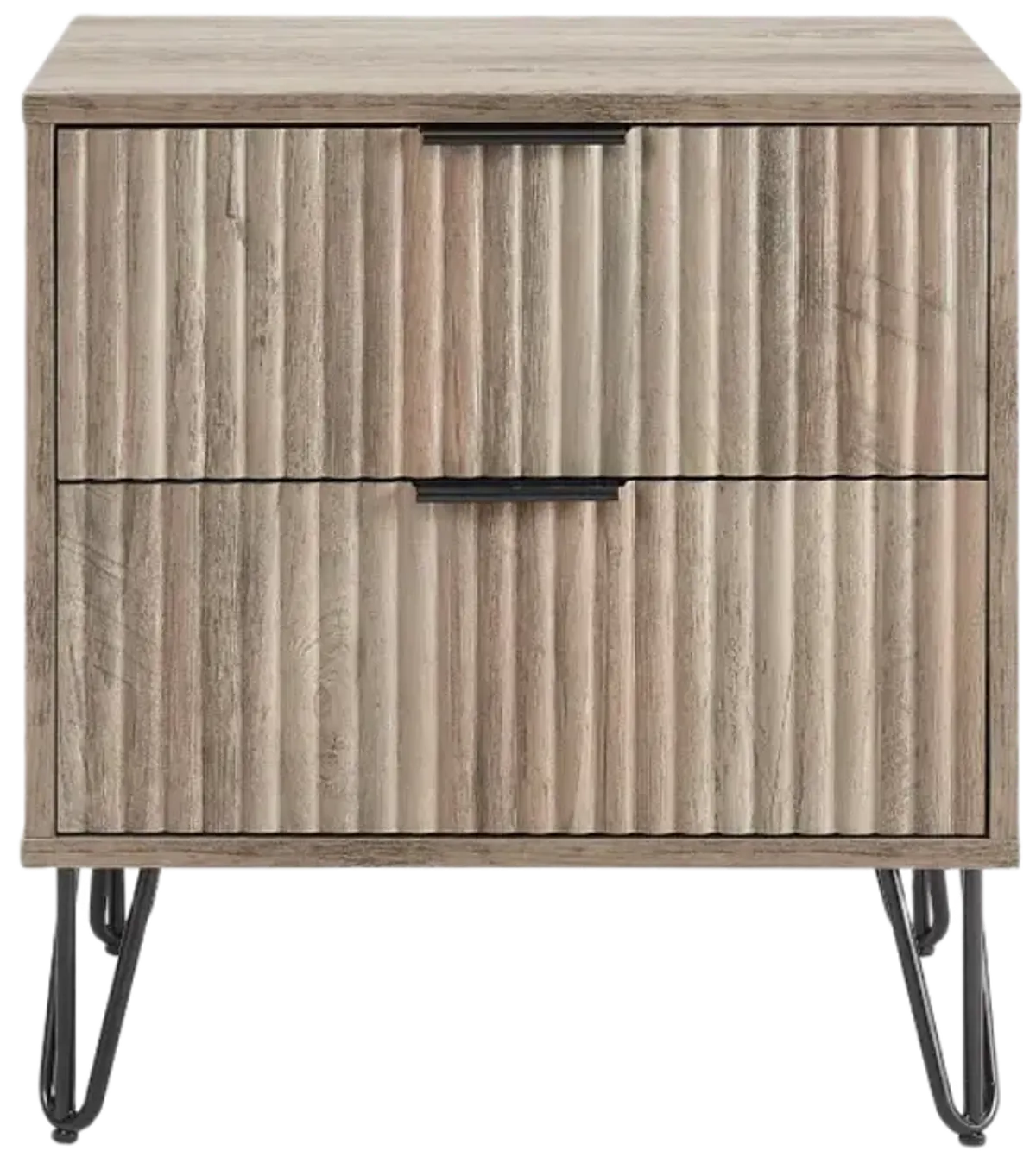 Dumbo 2-Drawer Nightstands in Gray (Set of 2)