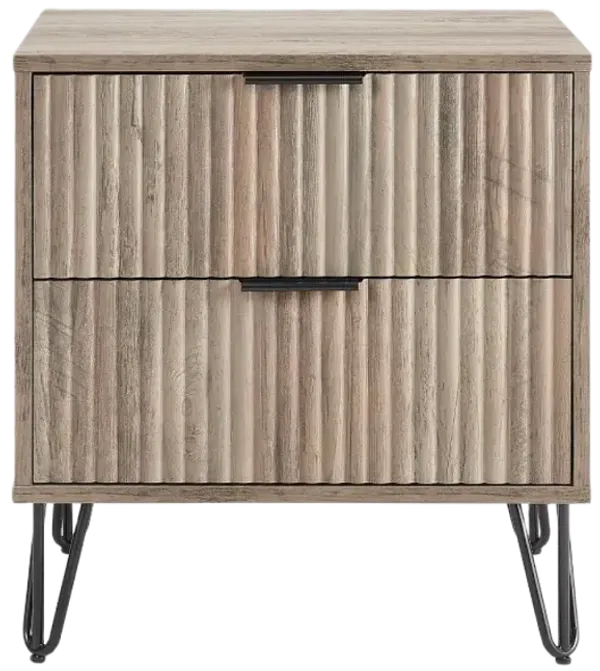 Dumbo 2-Drawer Nightstands in Gray (Set of 2)