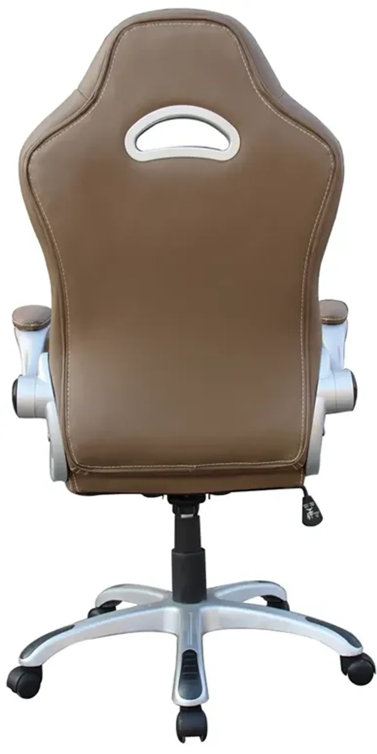 Techni Mobili High Back Executive Sport Race Office Chair with Flip-Up Arms. Color: Camel