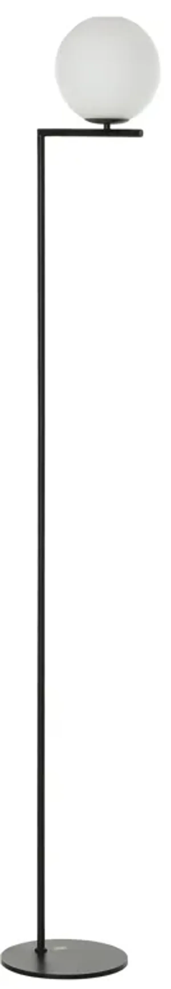 Black Adjustable Light: Metal Floor Lamp with 350° Rotating Shade