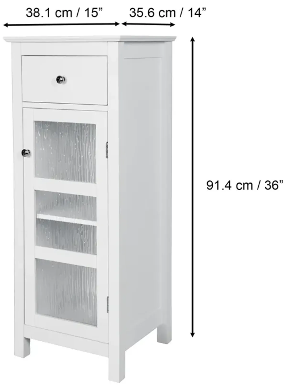 Teamson Home Connor Floor Cabinet with 1 Door and 1 Drawer