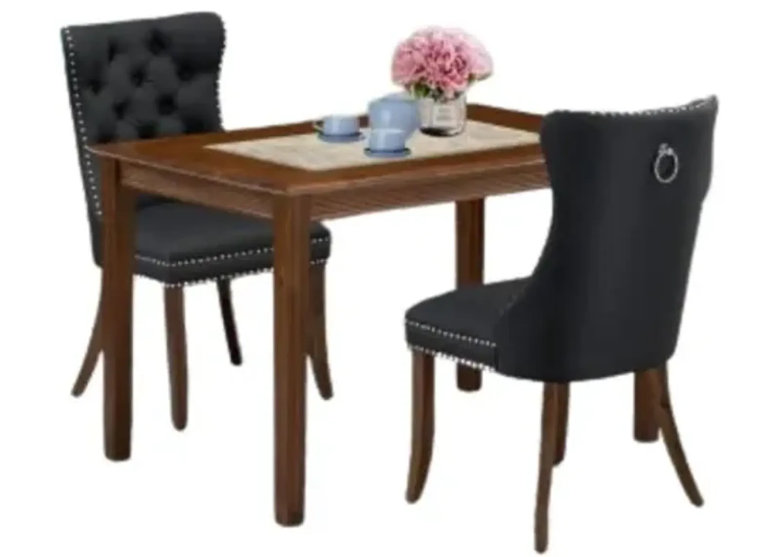 3 Piece Dining Room Set Consists of a Rectangle Solid Wood Table