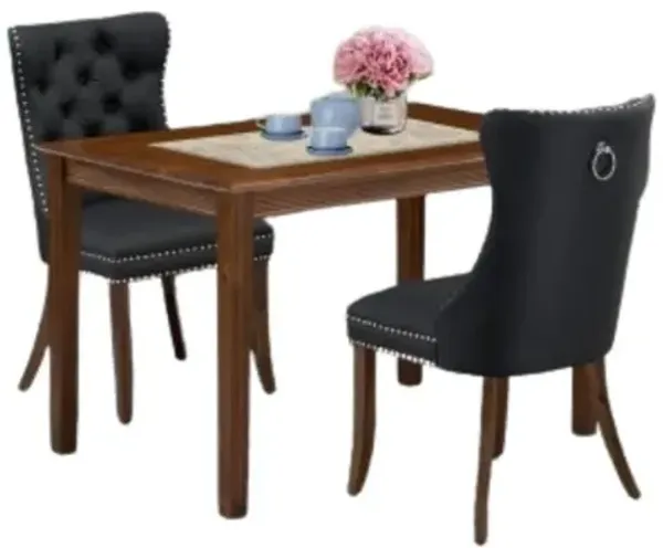 3 Piece Dining Room Set Consists of a Rectangle Solid Wood Table