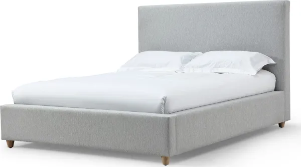 Olivia Upholstered California King-size Bed in Linen