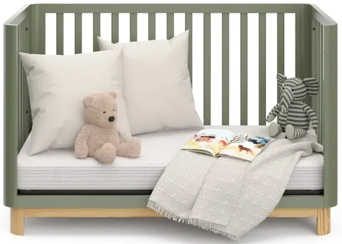 Storkcraft Santos 3-in-1 Convertible Crib (Olive with Natural)
