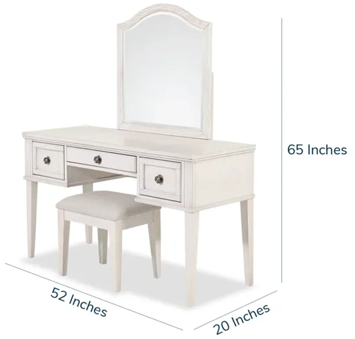 Robbinsdale Mirrored Vanity with Bench