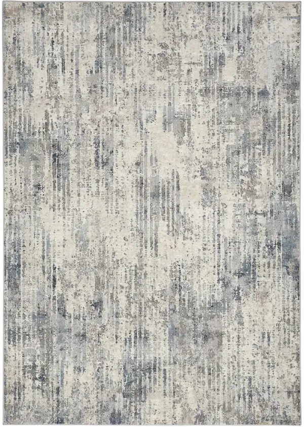 CK022 Infinity IFN04 Ivory/Gray/Blue 4' x 6' Rug