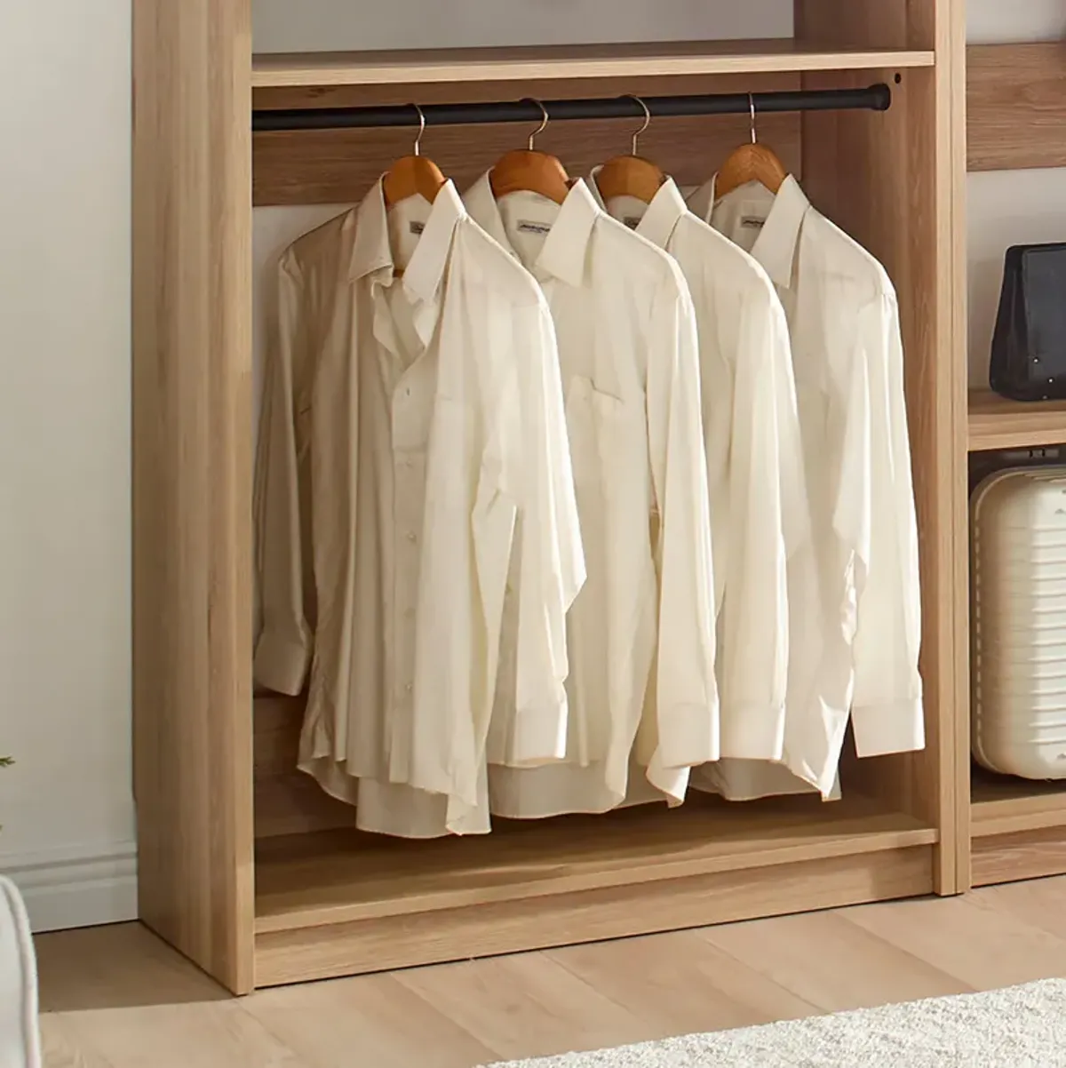 Prosper Oak Freestanding Walk in Wood Closet System