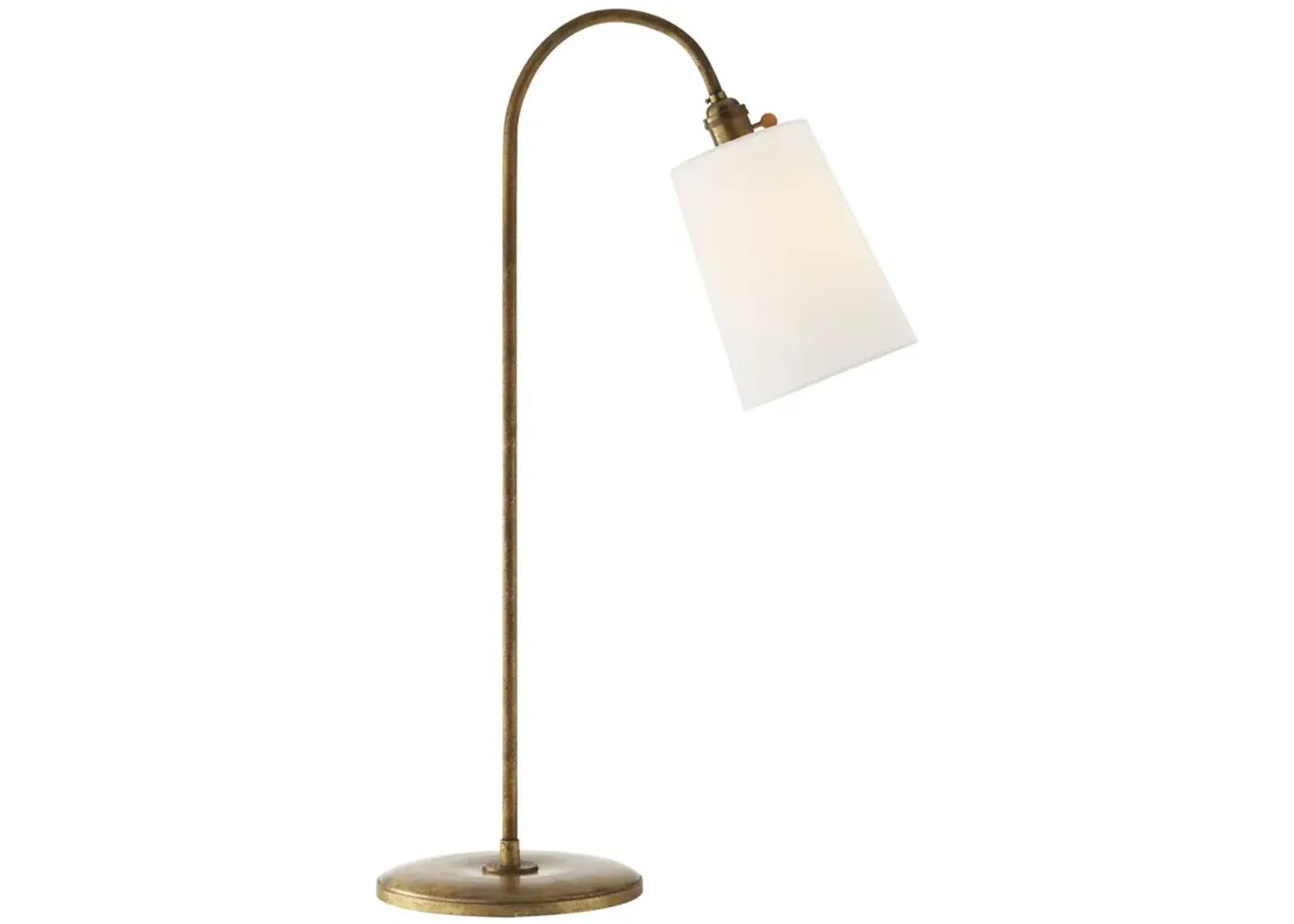 Mia Table Lamp in Gilded Iron with Linen Shade