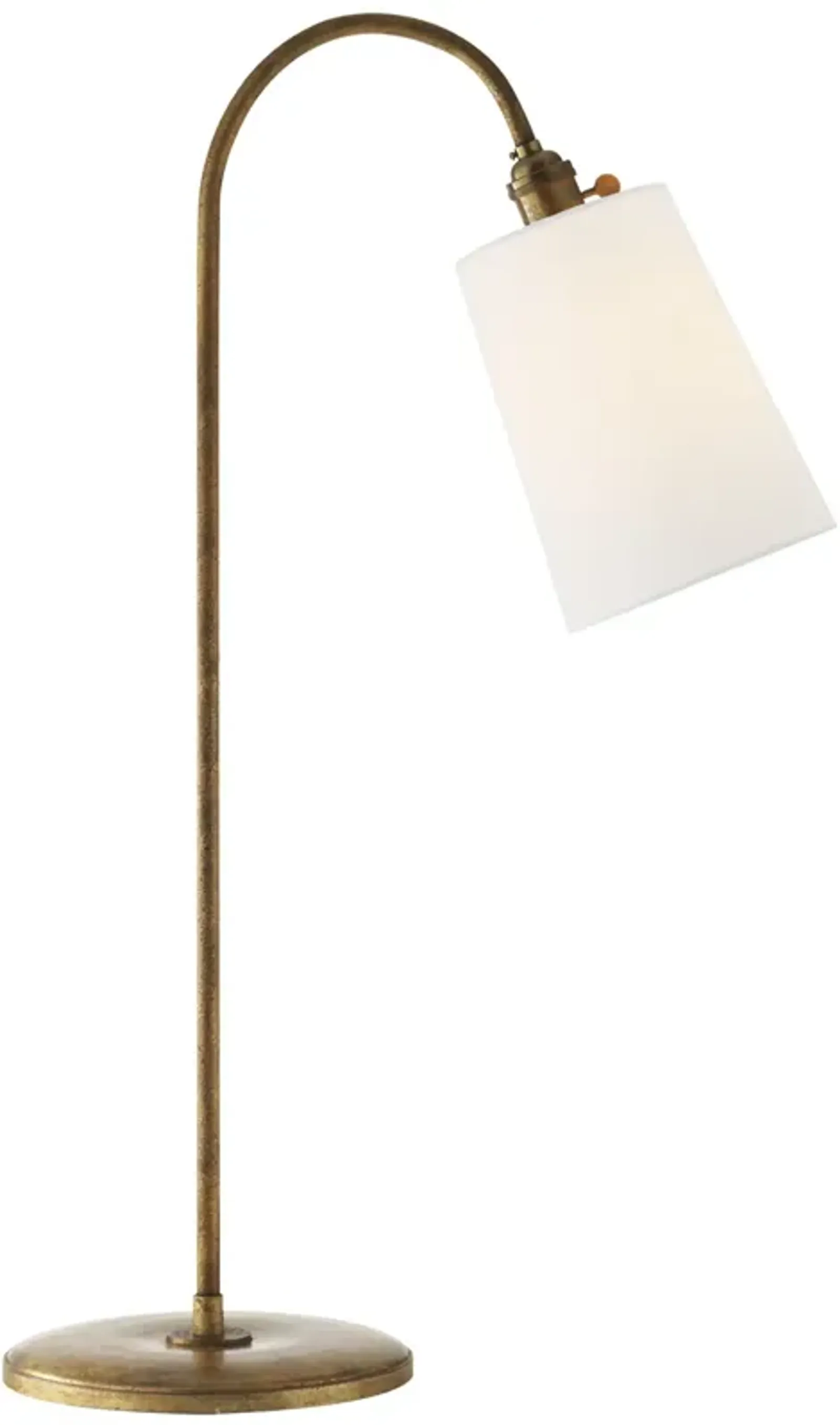 Mia Table Lamp in Gilded Iron with Linen Shade