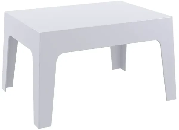 27.5" Silver Stackable Outdoor Patio Coffee Table