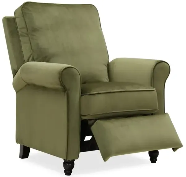 ProLounger Pushback Recliner in Kale Green Velvet