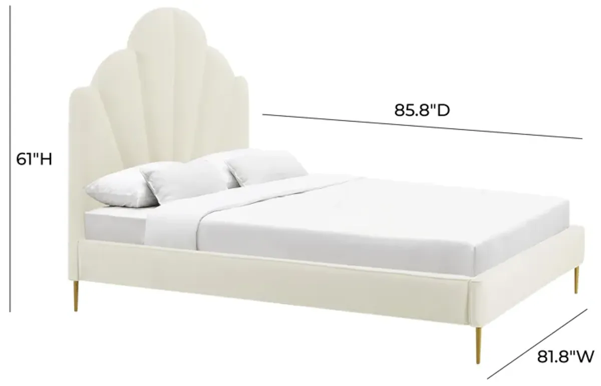 Bianca Black Velvet Bed in Queen