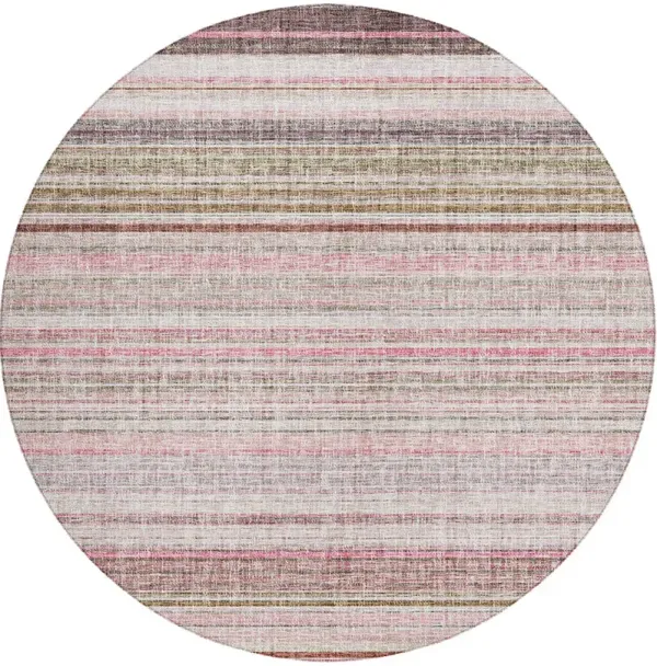 Portico PO2 Pink 8' Round Rug