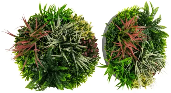 2-Pack Square Framed Artificial Foliage Wall Art for Home Decor