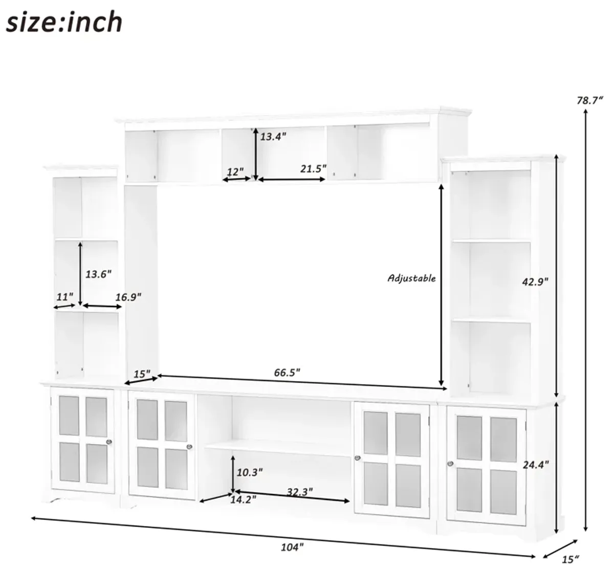 Merax Minimalism Entertainment Wall Unit TV Stand