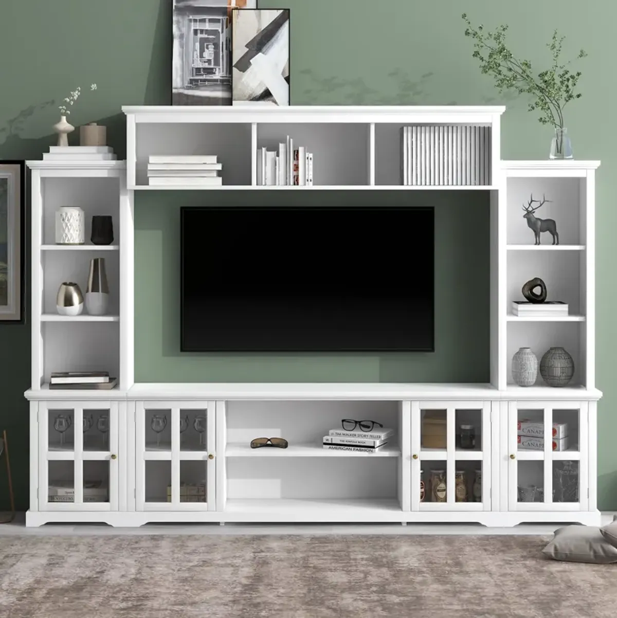 Merax Minimalism Entertainment Wall Unit TV Stand