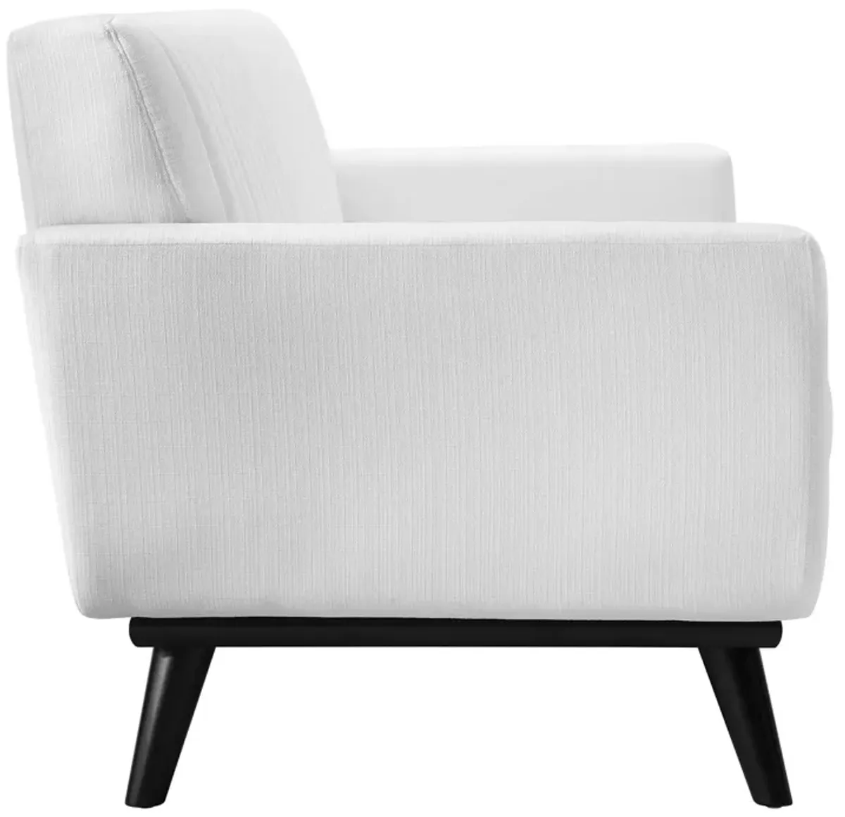 Engage Channel Tufted Fabric Loveseat White EEI-5461-WHI