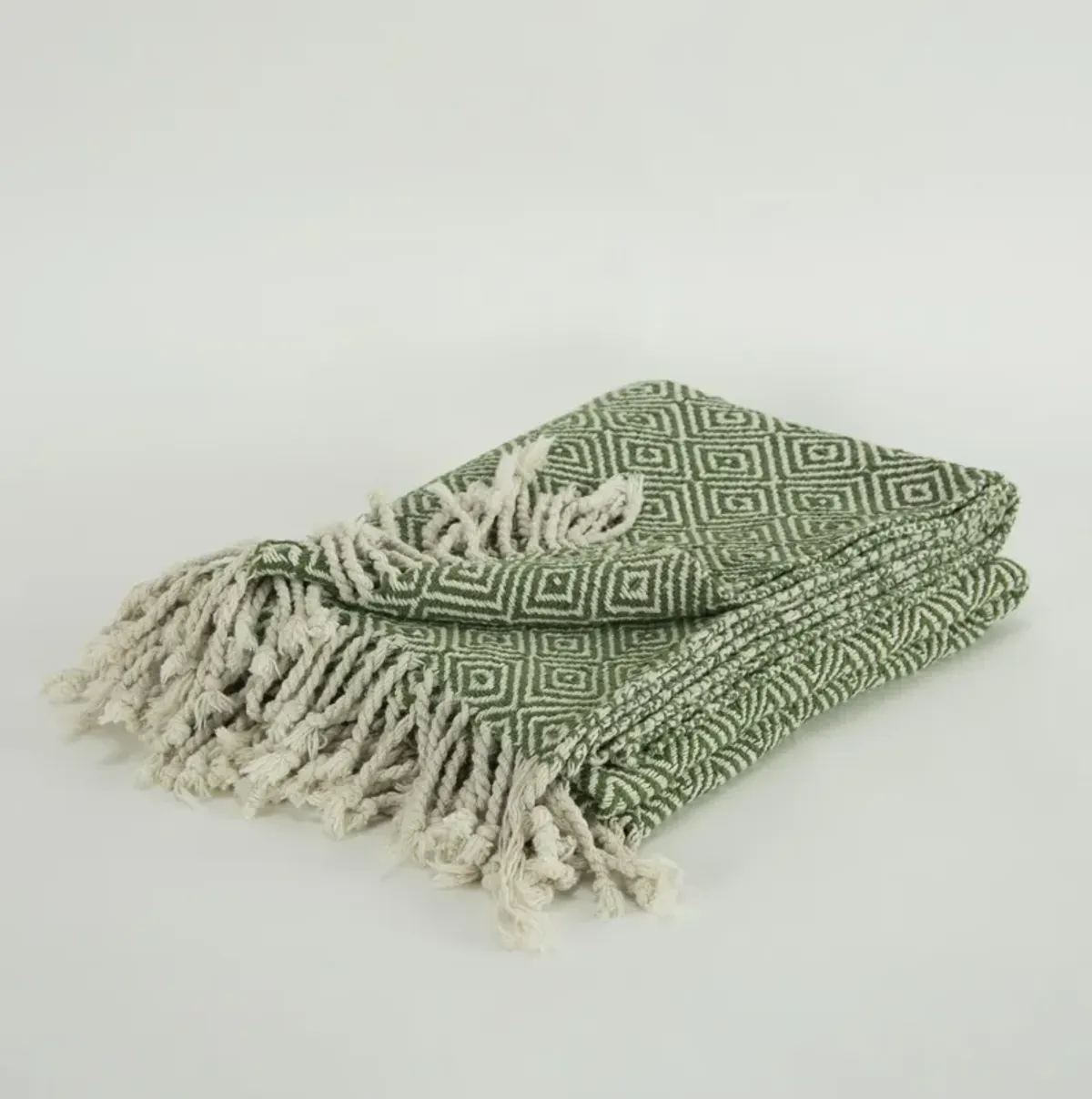 Green/Natural 50" x 60" Throw Blanket