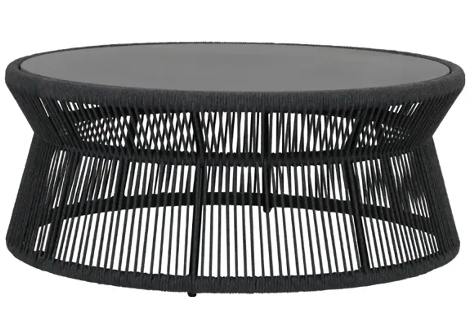 Milano Coffee Table w/ 40" Round Honed Absolute Granite Insert Top