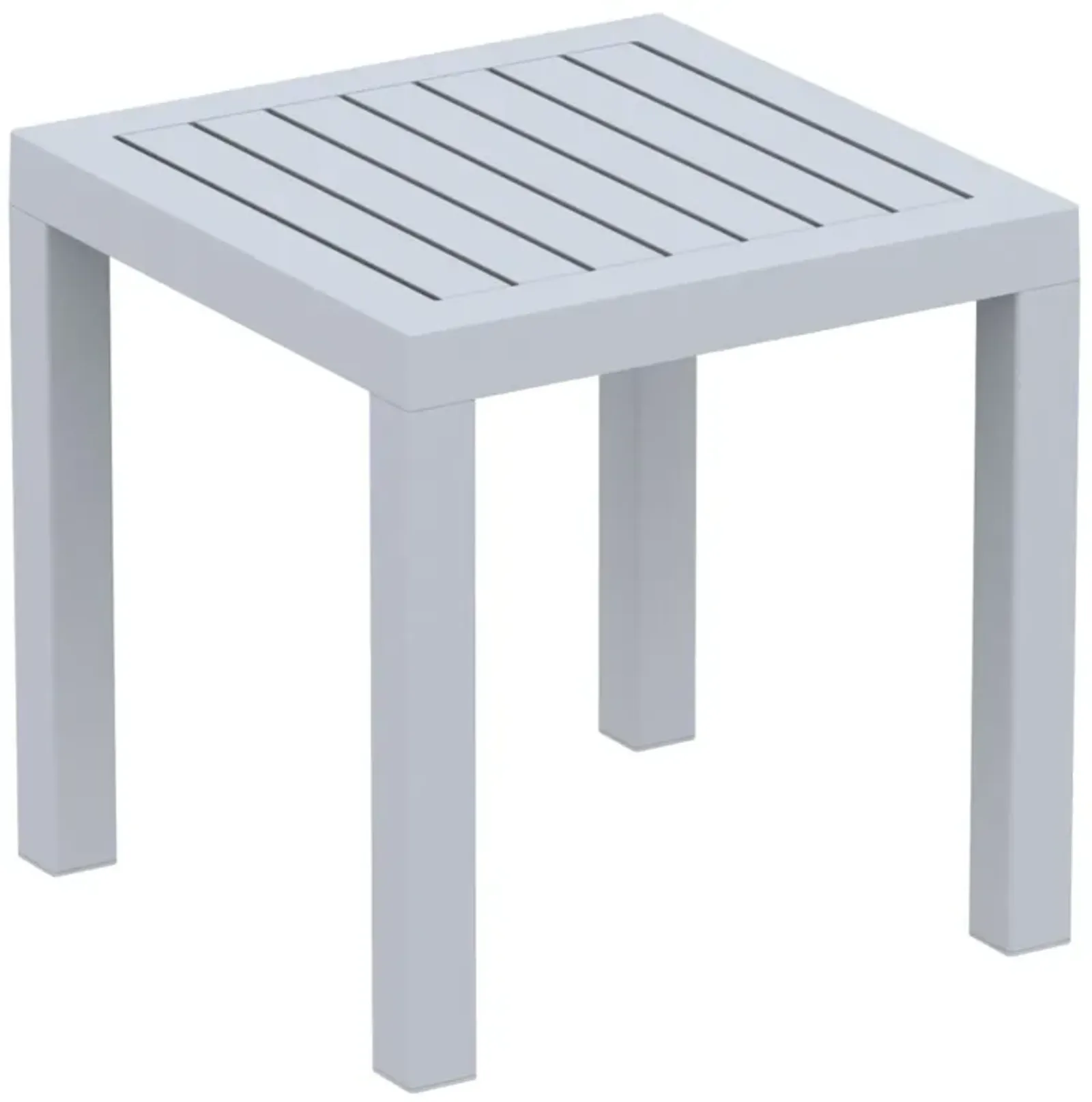 18" Black Patio Square Side Table with Drain Hole