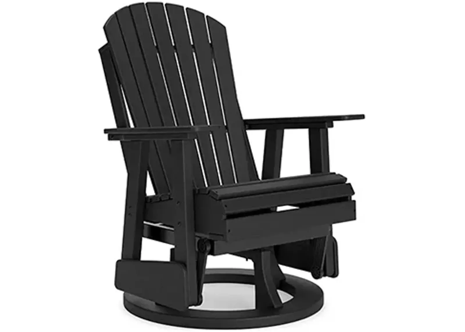 Hyland wave Outdoor Swivel Glider Chair- Black