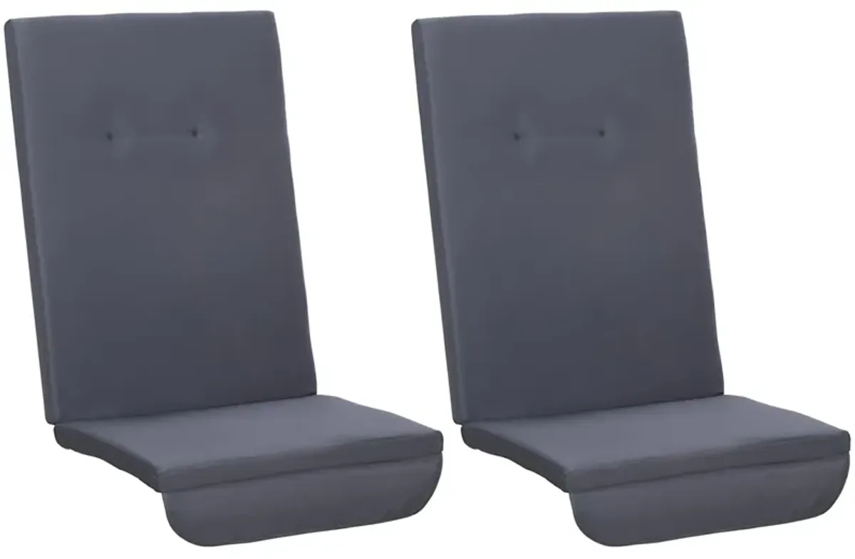 Dark Gray Swing Cushions: 48.75" Outdoor Replacement Set of 2