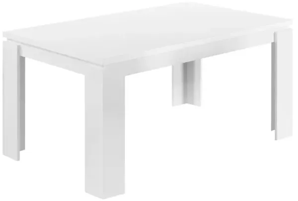 Dining Table, 60 Rectangular, Kitchen, Dining Room, White Laminate