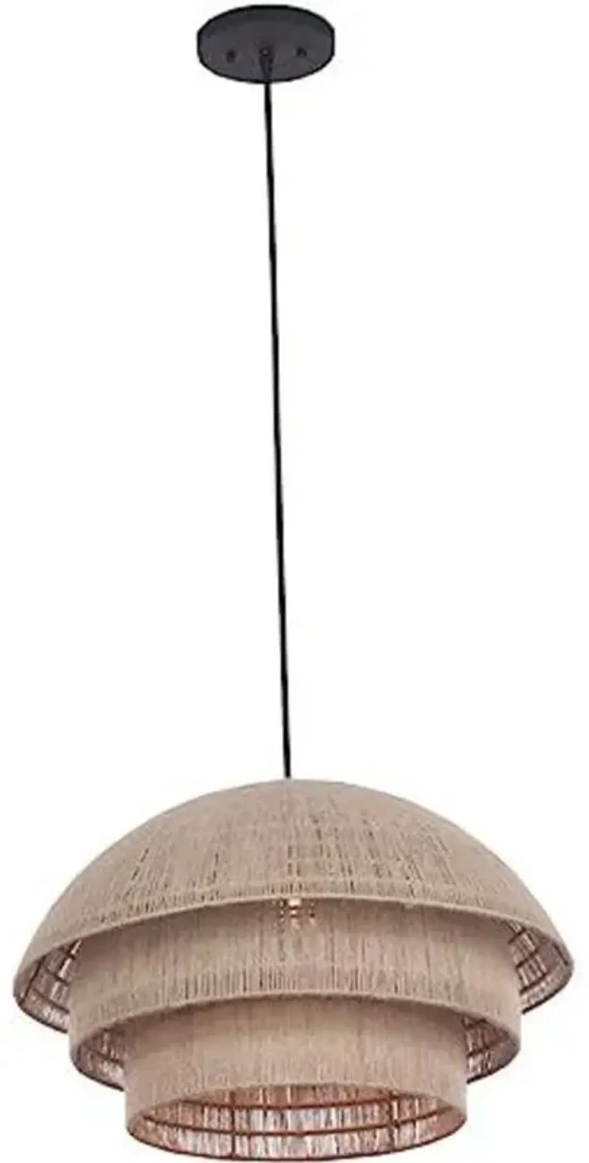 Belen Kox Natural Jute Layered Pendant Light, Belen Kox