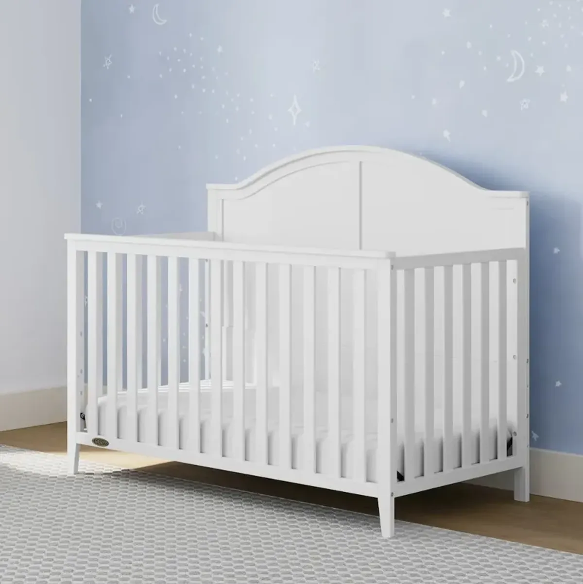 Graco Wilfred 5-in-1 Convertible Crib (White) – GREENGUARD Gold Certified