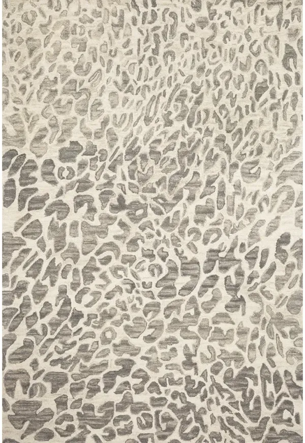 Masai MAS02 Grey/Ivory 3'6" x 5'6" Rug