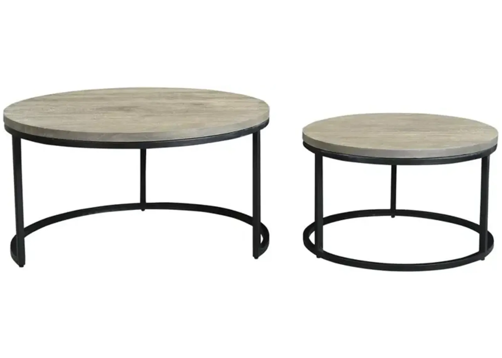 Moe's Home Collection Drey Round Nesting Coffee Tables Set Of Two