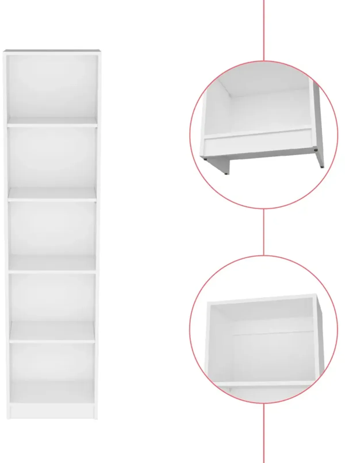 Bookcase XS Benzoni, Office, White