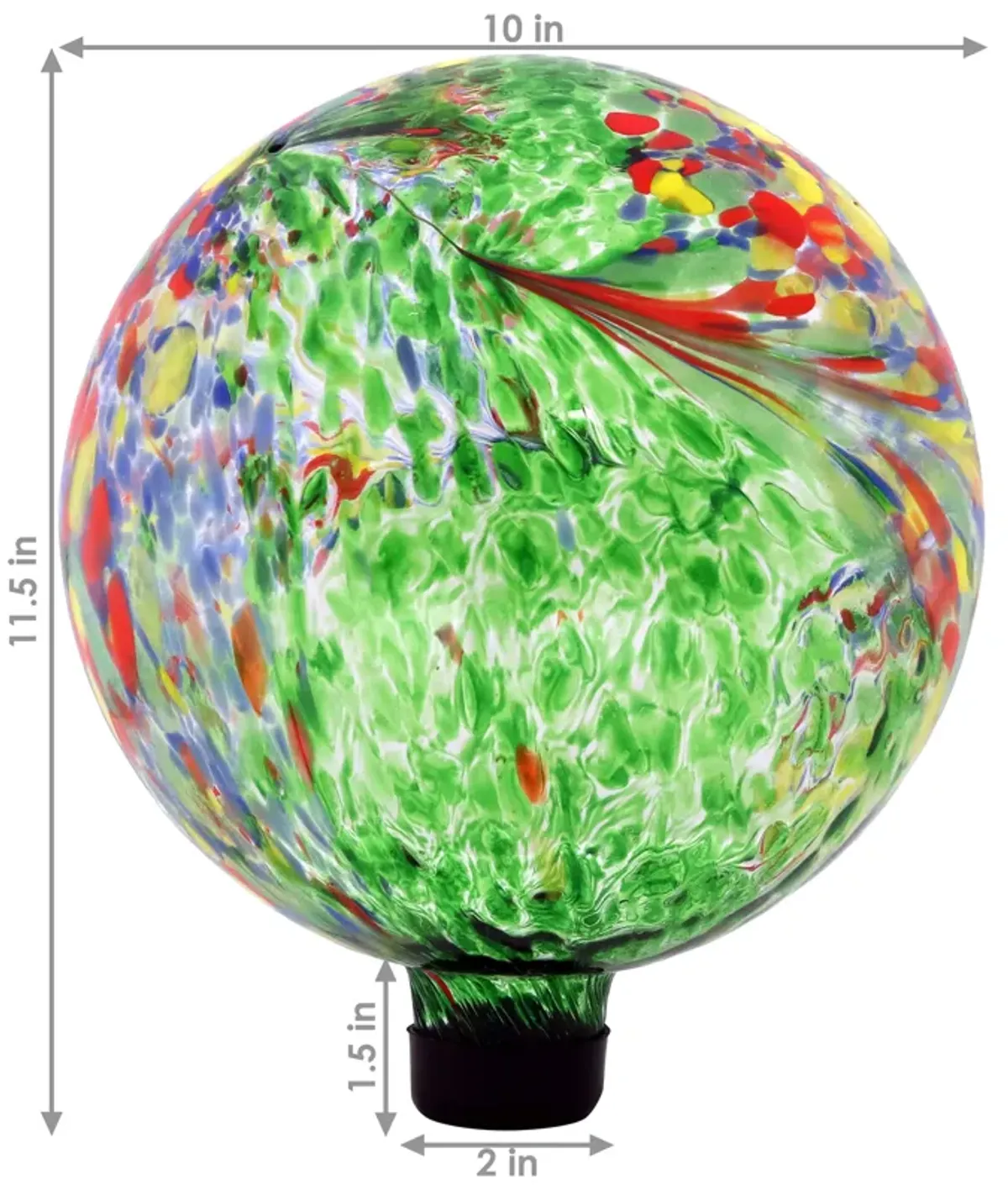 Sunnydaze Glass Gazing Globe- 10 in