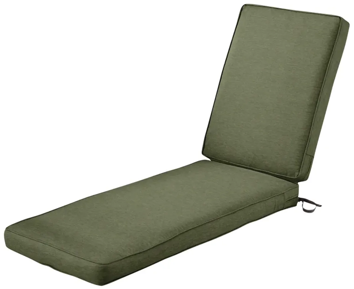 Classic Accessories Montlake FadeSafe Water-Resistant 80 x 26 x 3 Inch Outdoor Chaise Lounge Cushion, Patio Furniture Cushion, Heather Fern Green, Chaise Lounge Cushions Outdoor, Lounge Chair Cushion