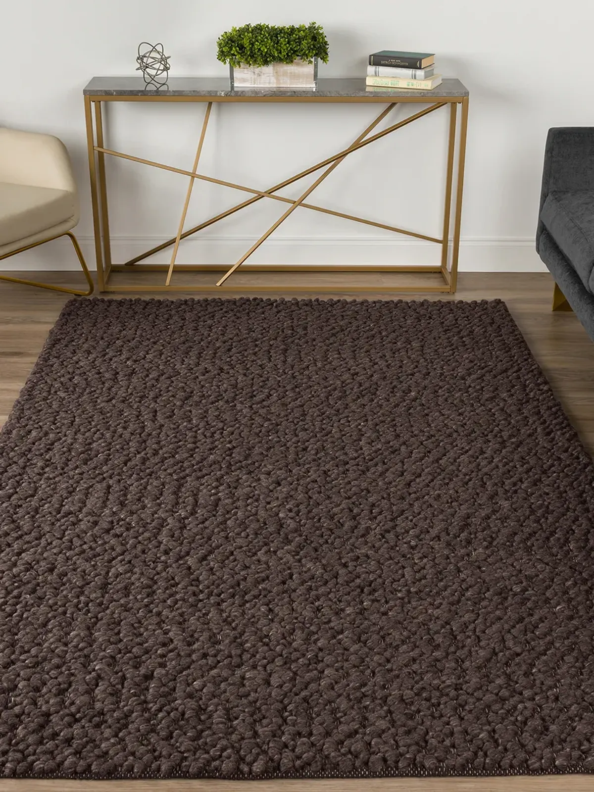 Gorbea GR1 Chocolate 5' x 7'6" Rug