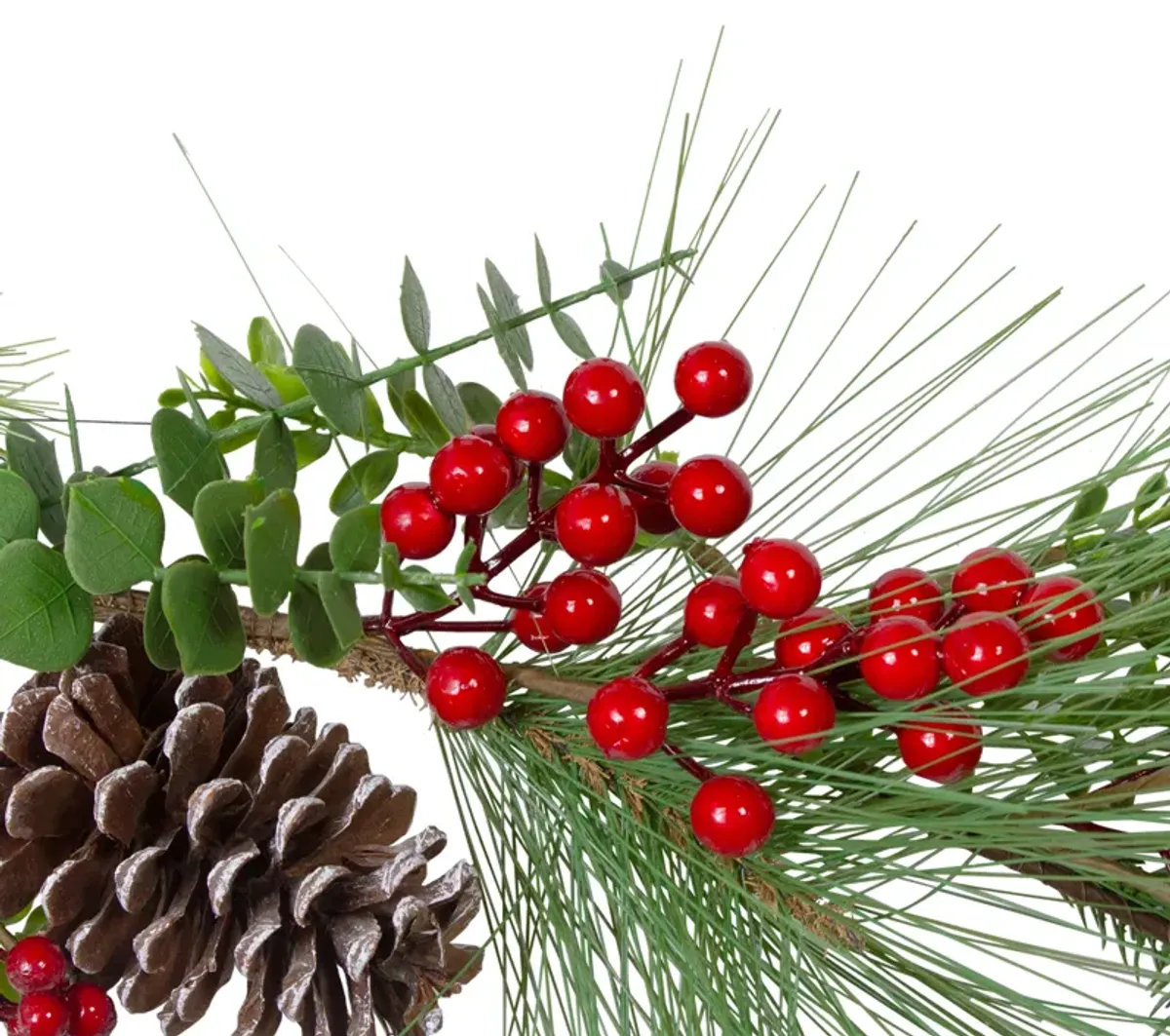 5' x 10" Berry Pine and Eucalyptus Artificial Christmas Garland - Unlit