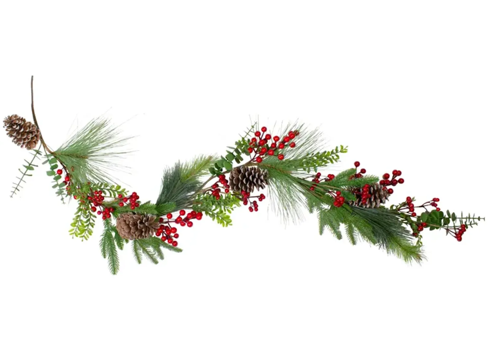 5' x 10" Berry Pine and Eucalyptus Artificial Christmas Garland - Unlit