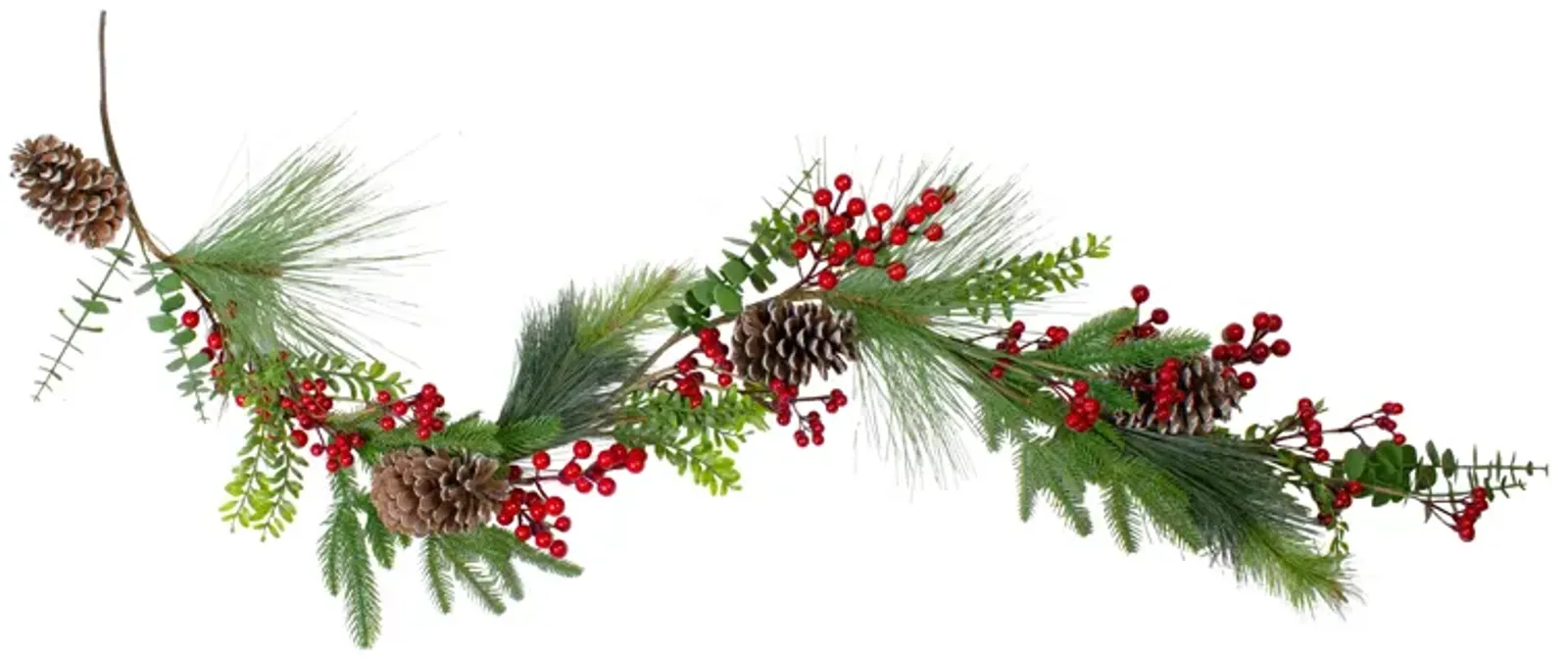 5' x 10" Berry Pine and Eucalyptus Artificial Christmas Garland - Unlit