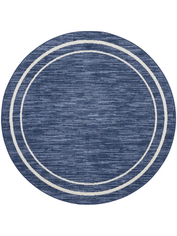 Nourison Essentials NRE02 Navy/Ivory 6' x Round Rug