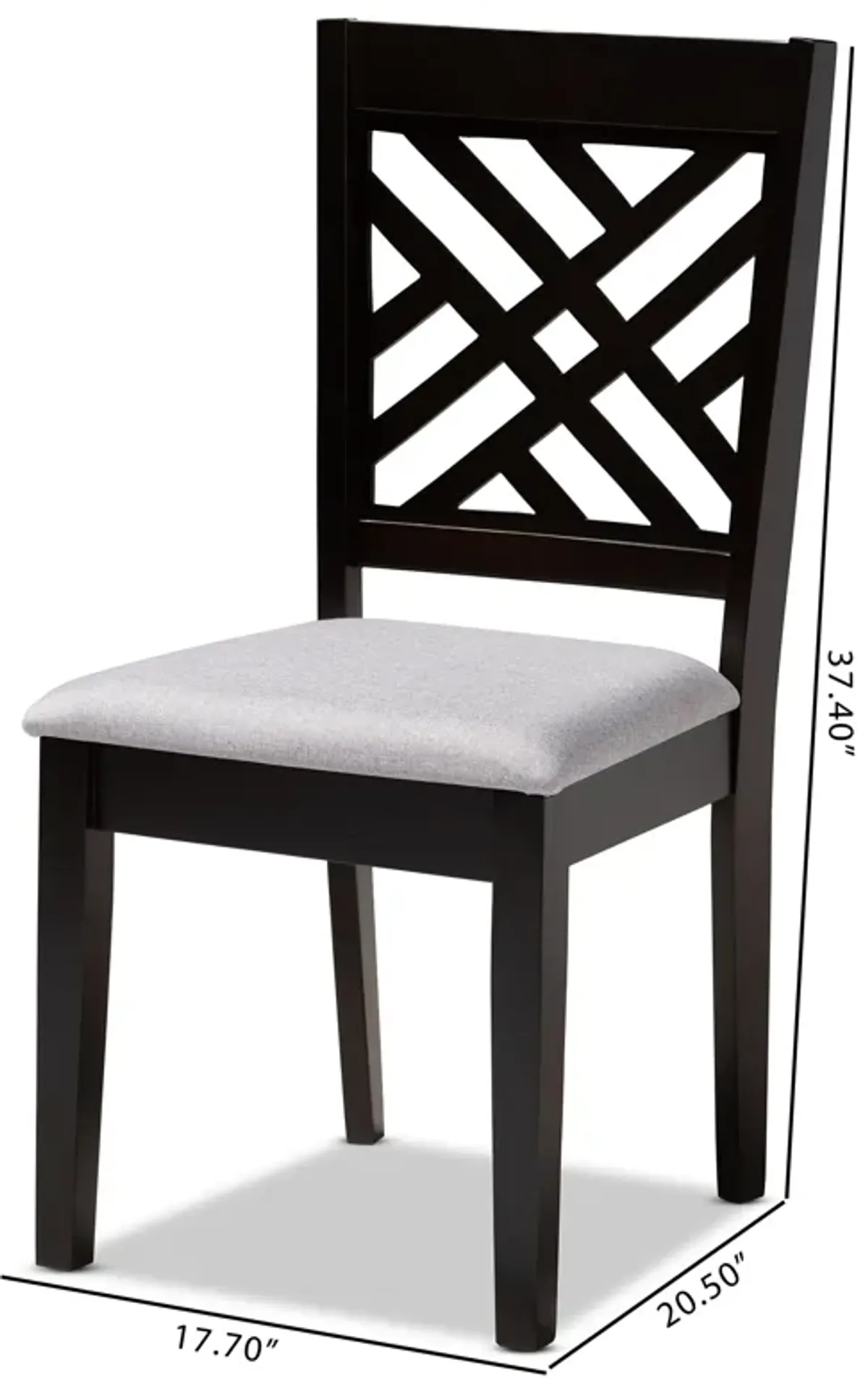 Baxton Studio Caron Modern and Contemporary Cream Fabric Upholstered Wood Dining Chair