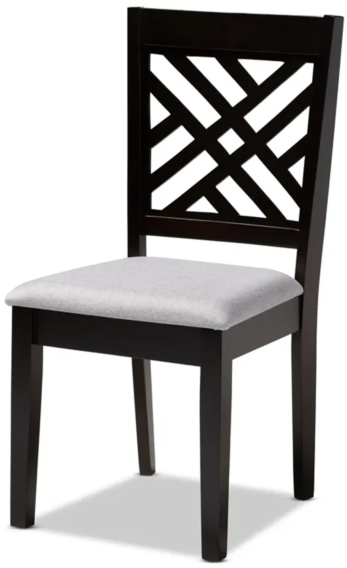 Baxton Studio Caron Modern and Contemporary Cream Fabric Upholstered Wood Dining Chair