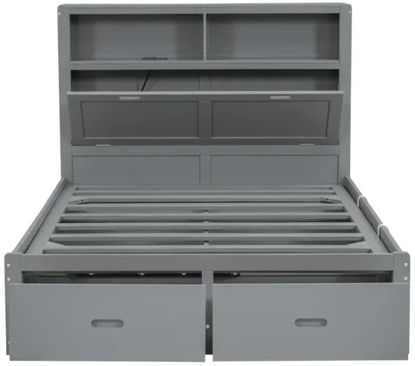 Merax Platform Bed with Storage LED Headboard