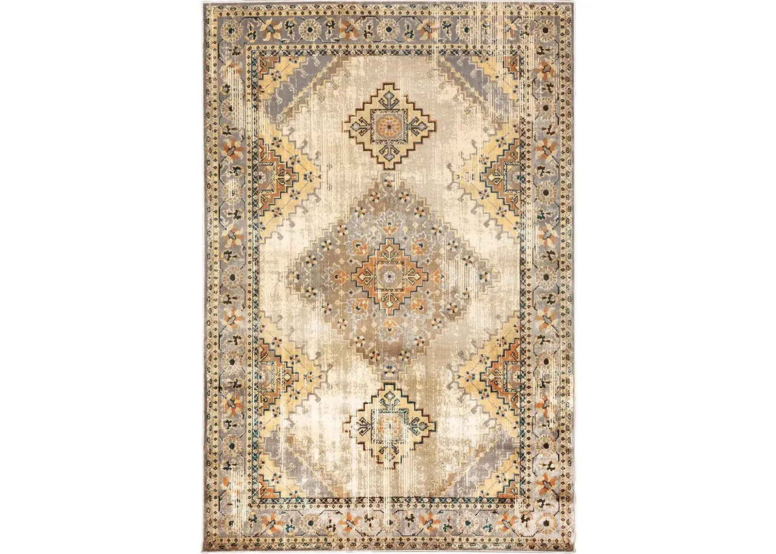 Juliette 3'10" x 5'5" Grey/Gold Rug