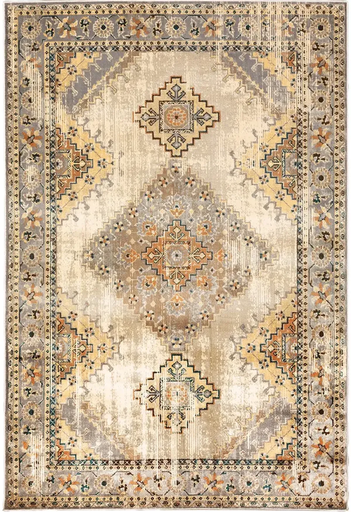 Juliette 3'10" x 5'5" Grey/Gold Rug