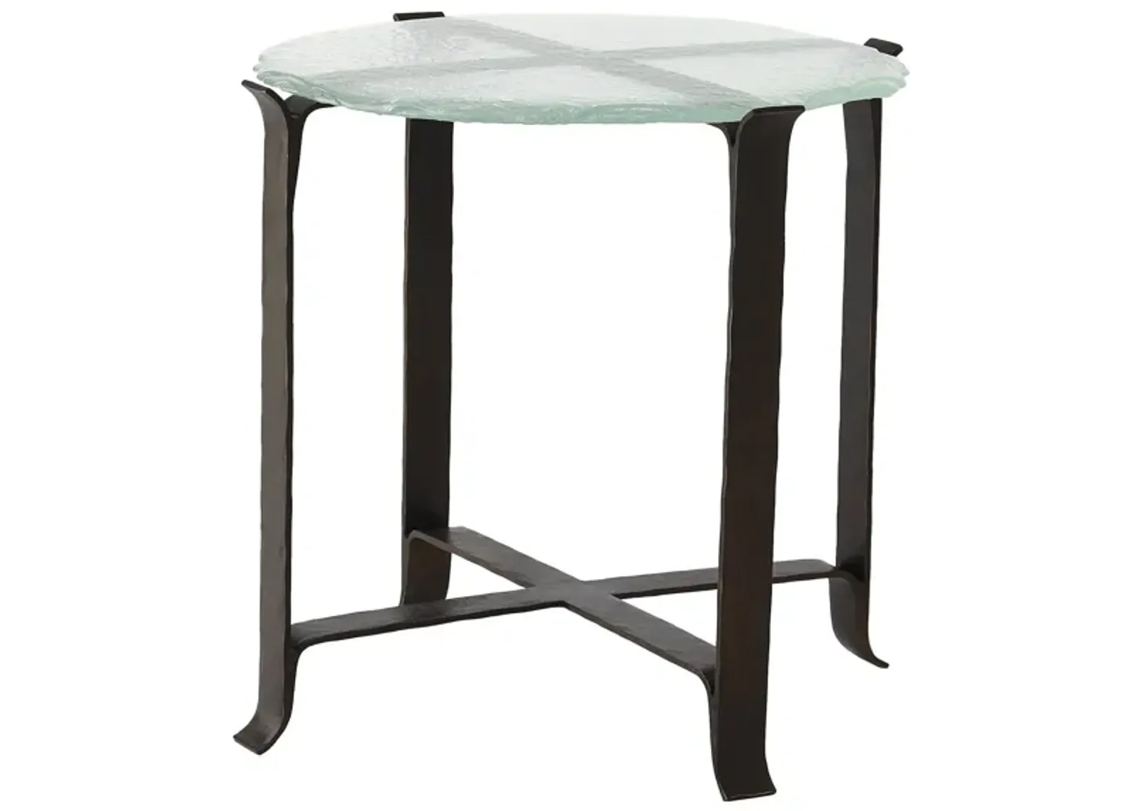 Melting Glass Side Table- Bronze