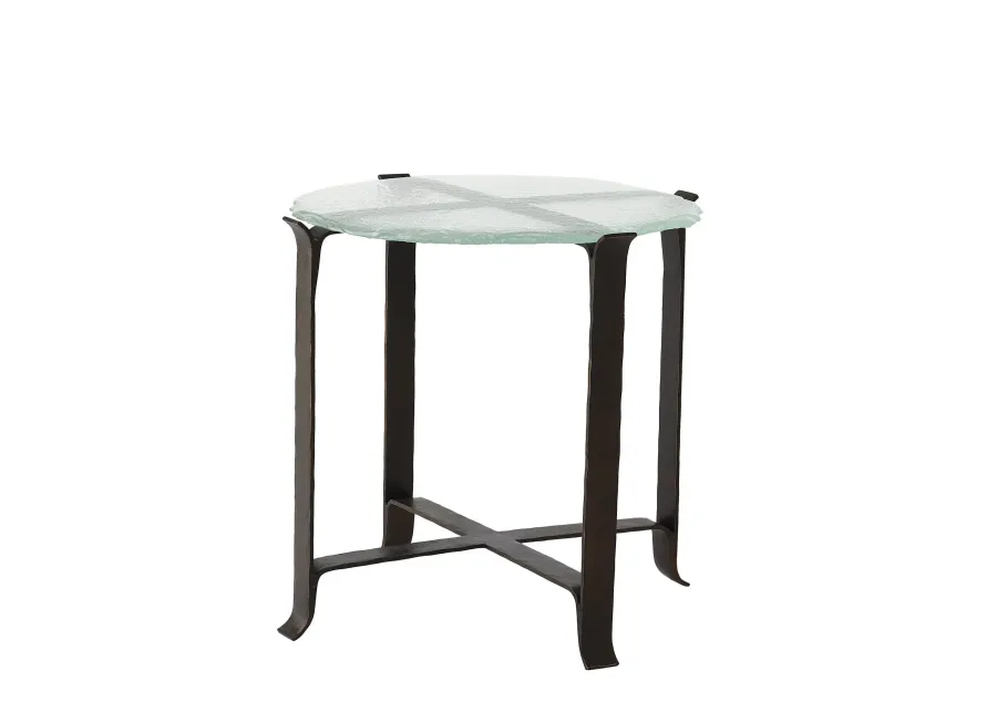 Melting Glass Side Table- Bronze