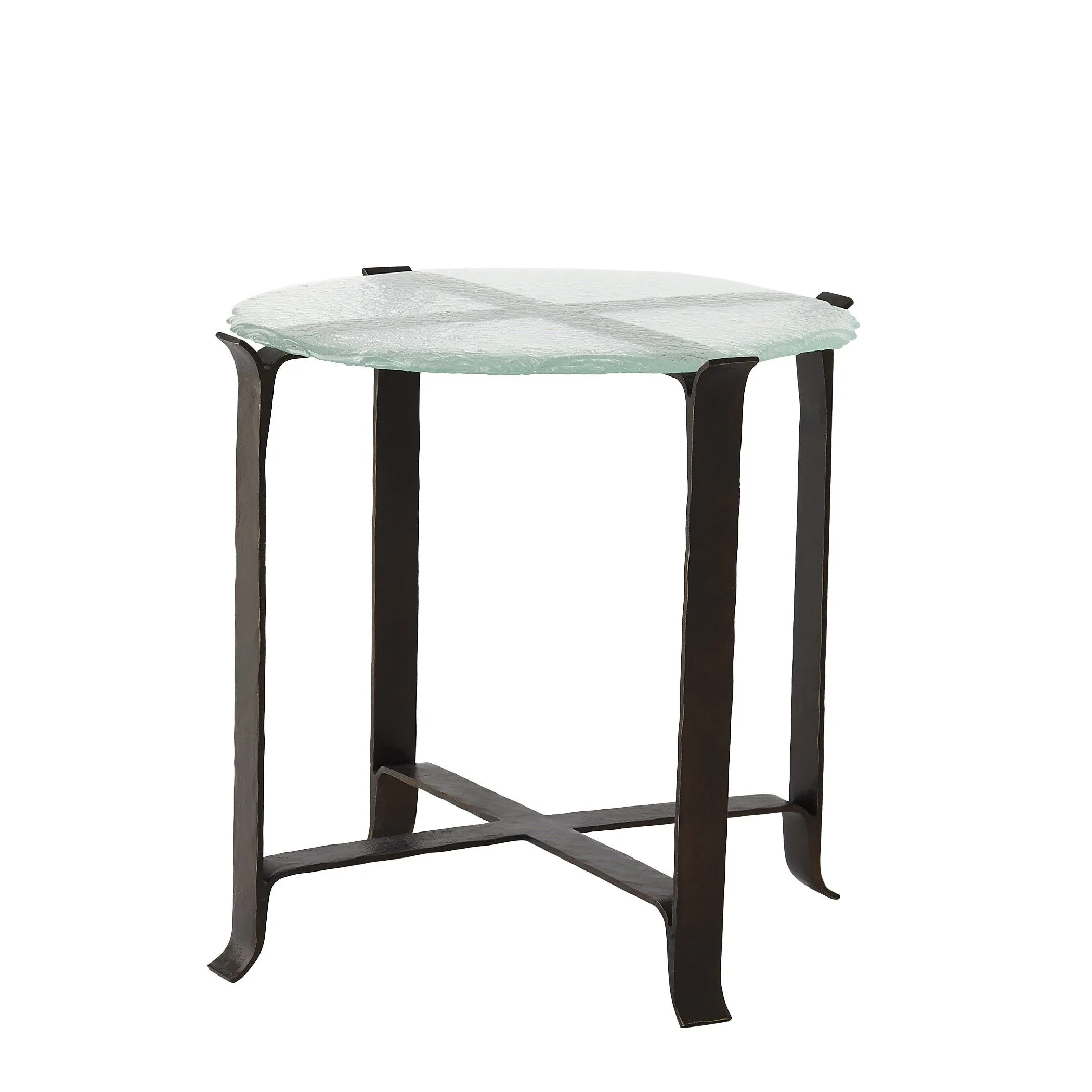 Melting Glass Side Table- Bronze