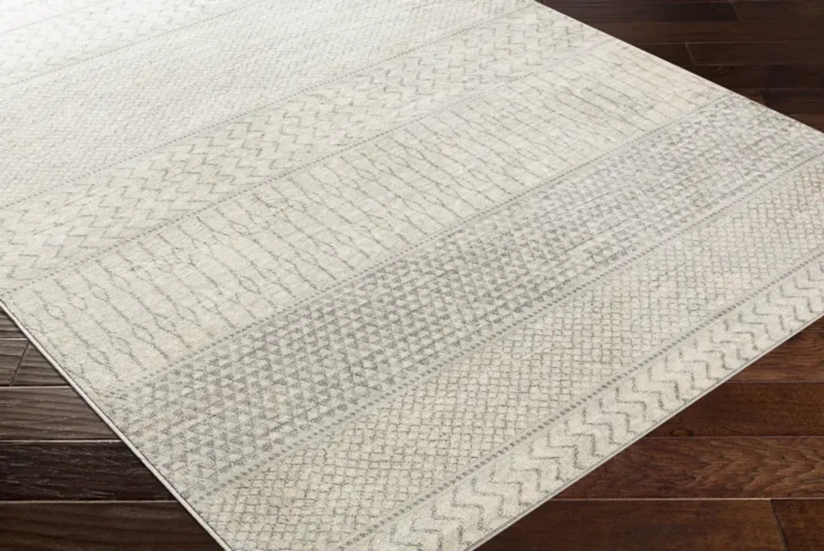 Monaco MOC-2306 6'7' Round White Rug